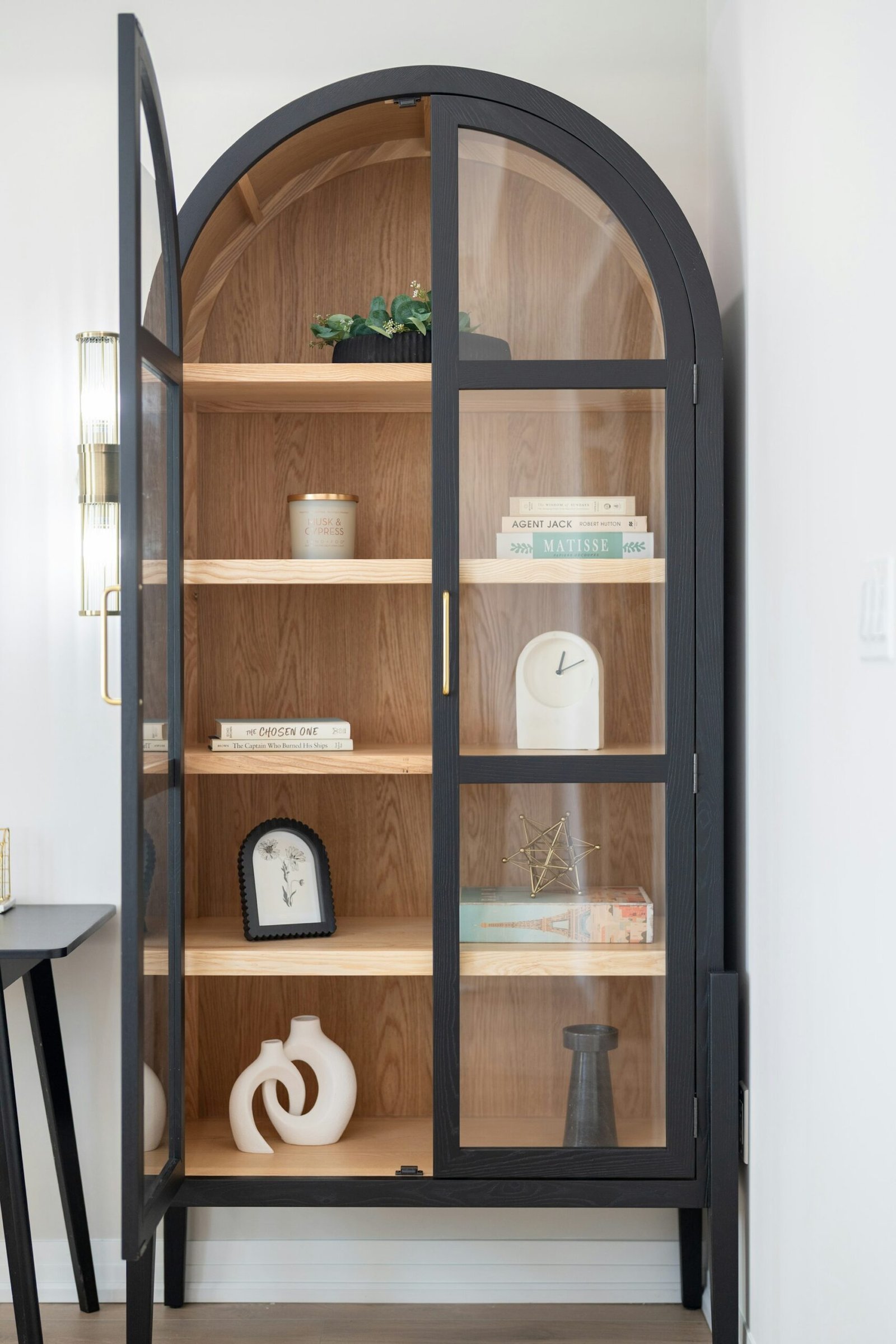 Détail d'une vitrine voûtée
